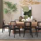 Manhattan Comfort Versailles Industry Chic Wood Dining Chair in Black and Natural - Set of 2 - DCCA01-BK
