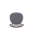 Manhattan Comfort Colbert Industry Chic Cane Back Wood Upholstered Dining Chair in Black and Gray - Set of 2