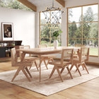 Manhattan Comfort Hamlet Industry Chic Wood Dining Chair in Natural - Set of 2