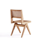 Manhattan Comfort Hamlet Industry Chic Wood Dining Chair in Natural - Set of 2