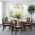 Manhattan Comfort Giverny Industry Chic Wood Dining Chair in Black and Natural - Set of 2