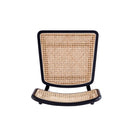 Manhattan Comfort Giverny Industry Chic Wood Dining Chair in Black and Natural - Set of 2