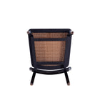 Manhattan Comfort Giverny Industry Chic Wood Dining Chair in Black and Natural - Set of 2