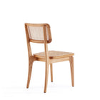 Manhattan Comfort Giverny Industry Chic Wood Dining Chair in Natural - Set of 2