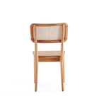 Manhattan Comfort Giverny Industry Chic Wood Dining Chair in Natural - Set of 2