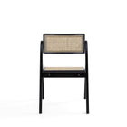 Manhattan Comfort Lambinet Industry Chic Wood Folding Chair in Black and Natural - Set of 2