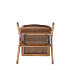 Manhattan Comfort Lambinet Industry Chic Wood Folding Chair in Natural - Set of 2