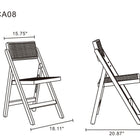 Manhattan Comfort Pullman Industry Chic Wood Folding Chair in Black and Natural - Set of 2