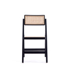 Manhattan Comfort Pullman Industry Chic Wood Folding Chair in Black and Natural - Set of 2