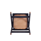 Manhattan Comfort Pullman Industry Chic Wood Folding Chair in Black and Natural - Set of 2