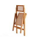 Manhattan Comfort Pullman Industry Chic Wood Folding Chair in Natural - Set of 2
