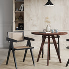 Manhattan Comfort Hamlet Industry Chic Wood Armchair in Black and Natural