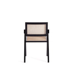 Manhattan Comfort Hamlet Industry Chic Wood Armchair in Black and Natural