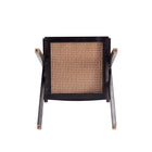 Manhattan Comfort Hamlet Industry Chic Wood Armchair in Black and Natural