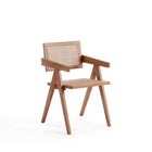 Manhattan Comfort Hamlet Industry Chic Wood Armchair in Natural