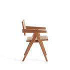 Manhattan Comfort Hamlet Industry Chic Wood Armchair in Natural
