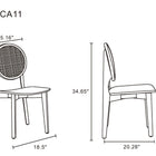 Manhattan Comfort Versailles Industry Chic Wood Dining Chair in Natural - Set of 2 - DCCA11-NA
