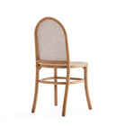 Manhattan Comfort Paragon Industry Chic Cane Back Wood Upholstered Dining Chair in Oatmeal - Set of 2 - DCCA12-NA