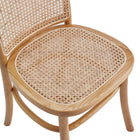 Manhattan Comfort Paragon Industry Chic Cane Back Wood Upholstered Dining Chair in Oatmeal - Set of 2 - DCCA12-NA