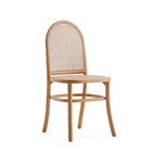 Manhattan Comfort Paragon Industry Chic Cane Back Wood Upholstered Dining Chair in Oatmeal - Set of 2 - DCCA12-NA