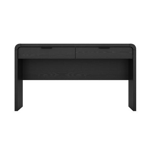 Manhattan Comfort Grace Modern 54" Office Desk in Black (2-Drawer)