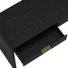 Manhattan Comfort Grace Modern 54" Office Desk in Black and Gold (2-Drawer)