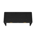 Manhattan Comfort Grace Modern 54" Office Desk in Black and Gold (2-Drawer)