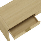 Manhattan Comfort Grace Modern 54" Office Desk in Natural Oak (2-Drawer) - DK001-GNO