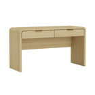 Manhattan Comfort Grace Modern 54" Office Desk in Natural Oak (2-Drawer) - DK001-GNO