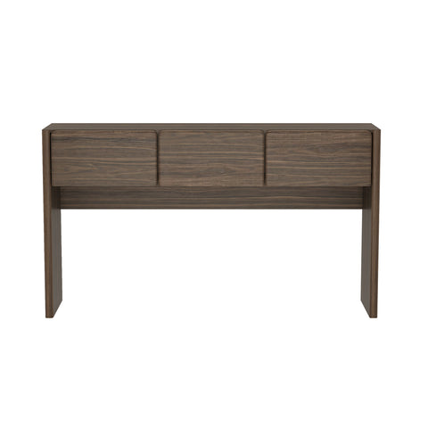 Manhattan Comfort Linda Modern Console Table in Walnut Brown (3-Drawer)