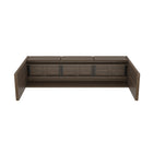 Manhattan Comfort Linda Modern Console Table in Walnut Brown (3-Drawer)