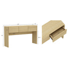 Manhattan Comfort Linda Modern Console Table in Natural Oak (3-Drawer)