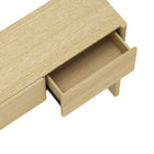 Manhattan Comfort Linda Modern Console Table in Natural Oak (3-Drawer)
