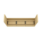 Manhattan Comfort Linda Modern Console Table in Natural Oak (3-Drawer)