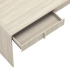 Manhattan Comfort Novara Contemporary 60" Writing Desk in Whitewashed Oak (2-Drawer)