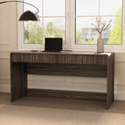 Manhattan Comfort Novara Contemporary 60" Writing Desk in Jacobean Walnut (2-Drawer)
