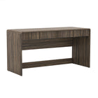 Manhattan Comfort Novara Contemporary 60" Writing Desk in Jacobean Walnut (2-Drawer)