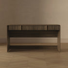 Manhattan Comfort Novara Contemporary 60" Writing Desk in Jacobean Walnut (2-Drawer)