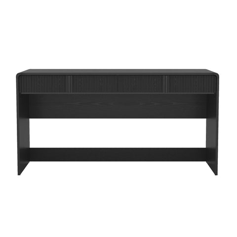 Manhattan Comfort Novara Contemporary 60" Writing Desk in Black (2-Drawer)