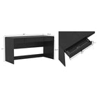 Manhattan Comfort Novara Contemporary 60" Writing Desk in Black (2-Drawer)