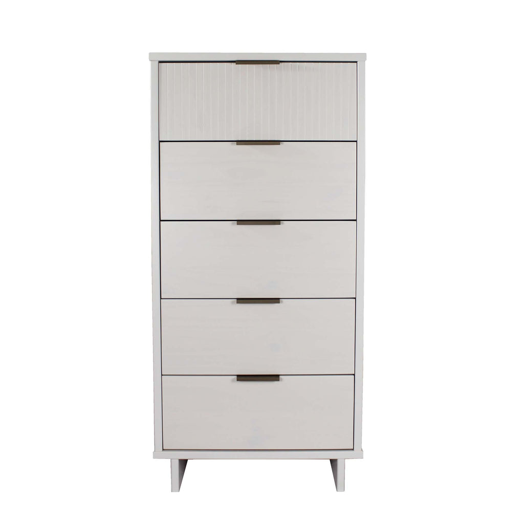Manhattan Comfort Granville Modern 24" Chest in White (5-Drawer)
