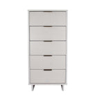 Manhattan Comfort Granville Modern 24" Chest in White (5-Drawer)