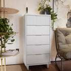 Manhattan Comfort Granville Modern 24" Chest in White (5-Drawer)