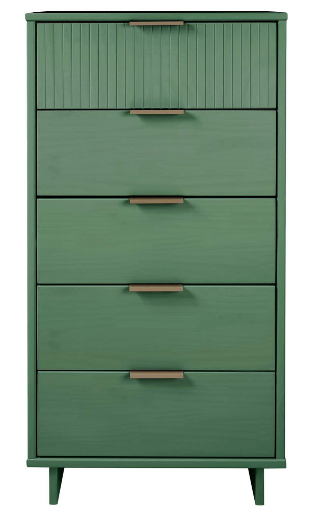 Manhattan Comfort Granville Modern 24" Chest in Sage Green (5-Drawer)