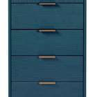 Manhattan Comfort Granville Modern 24" Chest in Midnight Blue (5-Drawer)