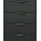 Manhattan Comfort Granville Modern 24" Chest in Charcoal Gray (5-Drawer)