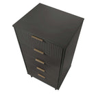 Manhattan Comfort Granville Modern 24" Chest in Charcoal Gray (5-Drawer)