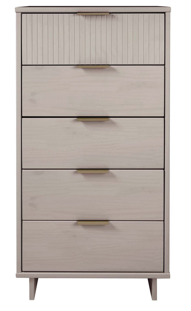 Manhattan Comfort Granville Modern 24" Chest in Light Gray (5-Drawer)