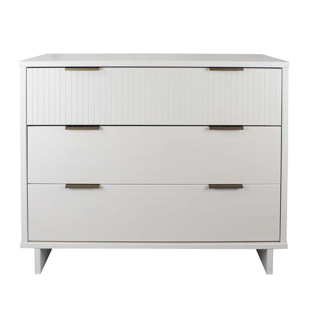 Manhattan Comfort Granville Modern 38" Dresser in White (3-Drawer)