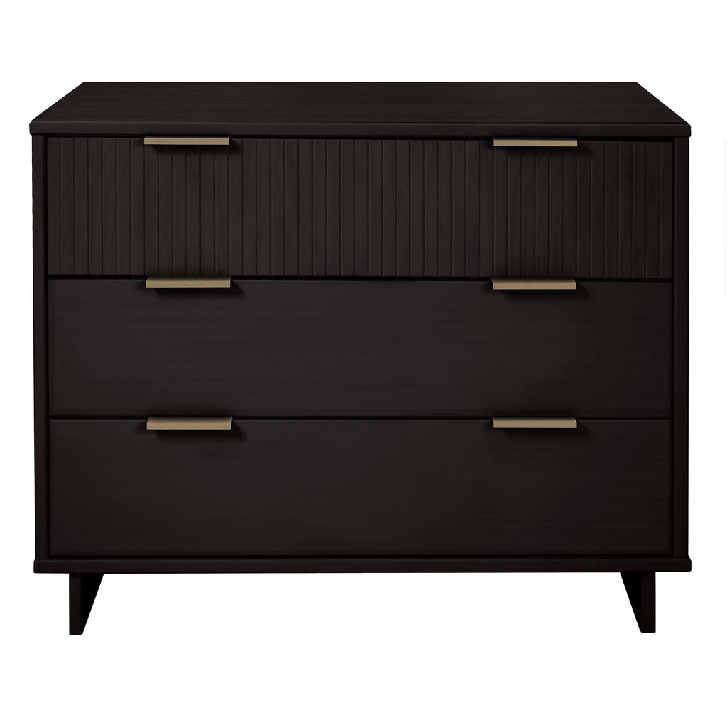 Manhattan Comfort Granville Modern 38" Dresser in Black (3-Drawer)